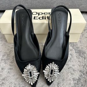 Open Edit Satin Flats
